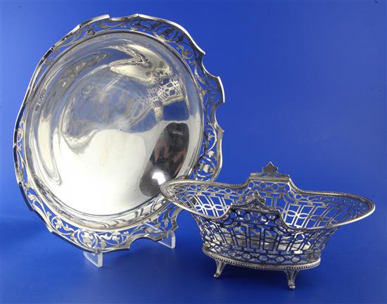 Two silver bowls.